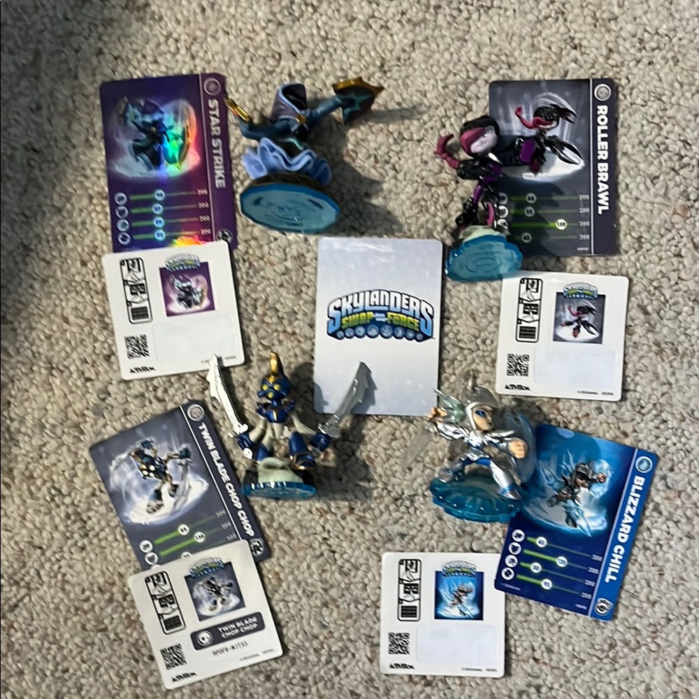 Character Figures Set - Blue, Black, Silver